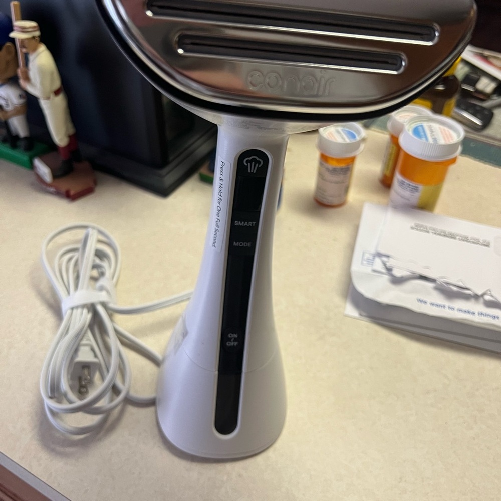 Conair White Handheld Garment Steamer - Portable Fabric Steamer